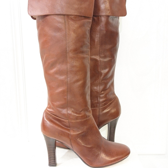 Steve Madden Shoes - Knee high leather cuff boots by Steve Madden